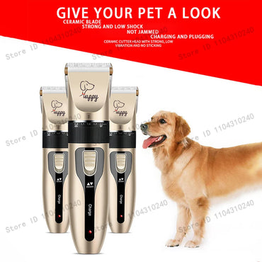 Professional Pet Hair Clipper Set – Cordless Rechargeable Dog, Cat & Rabbit Grooming Trimmer | Quiet Electric Shaver Kit for Home Use