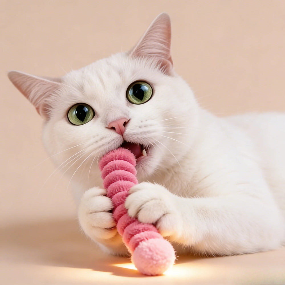 Interactive Cat Spring Toy – Colorful Spiral Plastic Kitten Toy for Chasing, Biting & Swatting | Durable Indoor Cat Play Toy